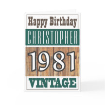 Geboren in 1981 Greetings Card