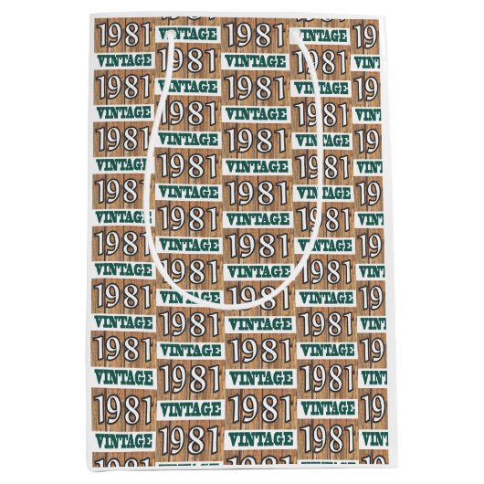 Geboren in 1981 middelgrote cadeautas (Voorkant)