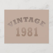 Geboren in 1981 op  verjaardag feestdagenkaart (Voorkant)