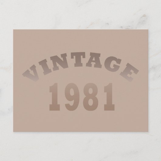 Geboren in 1981 op verjaardag feestdagenkaart (Voorkant)