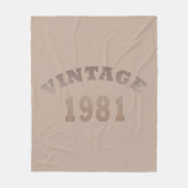 Geboren in 1981 op  verjaardag fleece deken (Voorkant)