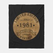 Geboren in 1981 op  verjaardag fleece deken (Voorkant)