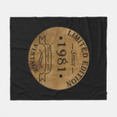 Geboren in 1981 op  verjaardag fleece deken (Voorkant (Horizontaal))