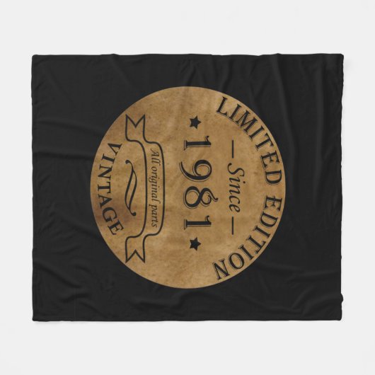 Geboren in 1981 op  verjaardag fleece deken (Voorkant (Horizontaal))