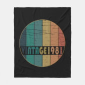 Geboren in 1981 op  verjaardag fleece deken (Voorkant)