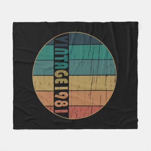 Geboren in 1981 op verjaardag fleece deken (Voorkant (Horizontaal))