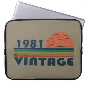Geboren in 1981 op  verjaardag laptop sleeve