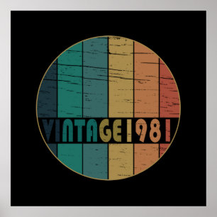 Geboren in 1981 op  verjaardag poster