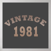 Geboren in 1981 op verjaardag poster (Voorkant)