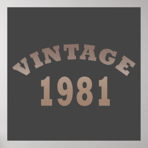 Geboren in 1981 op  verjaardag poster