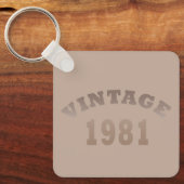Geboren in 1981 op verjaardag sleutelhanger (Voorkant)
