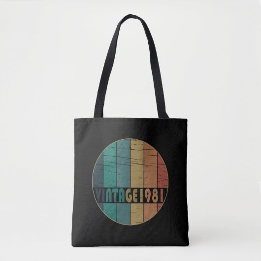 Geboren in 1981 op  verjaardag tote bag (Voorkant)