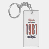 Geboren in 1981. sleutelhanger (Voorkant Links)