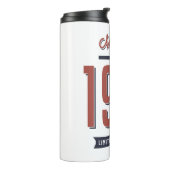 Geboren in 1981. thermosbeker (Gedraaid links)