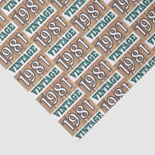 Geboren in 1981 tissuepapier (Detail)