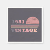 geboren in 1981 verjaardag servet (Voorkant)