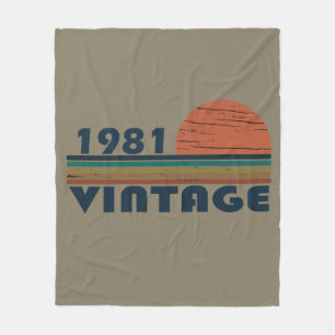 Geboren in 1981  verjaardagscadeau fleece deken