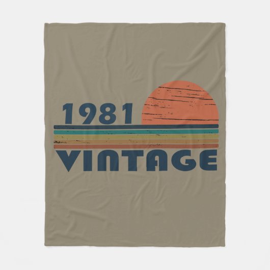 Geboren in 1981  verjaardagscadeau fleece deken (Voorkant)