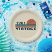 Geboren in 1981  verjaardagscadeau papieren bordje (Feest)