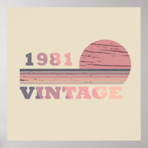 Geboren in 1981  verjaardagscadeau poster