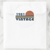 Geboren in 1981  verjaardagscadeau ronde sticker (Tas)