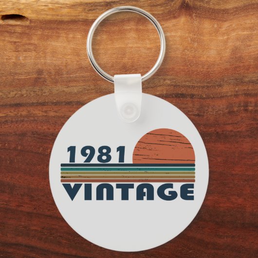 Geboren in 1981  verjaardagscadeau sleutelhanger (Voorkant)