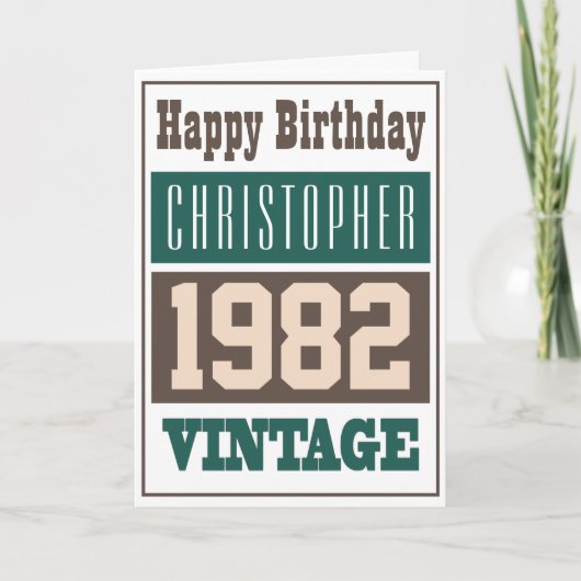 Geboren in 1982 Greetings Card Kaart (Voorkant)