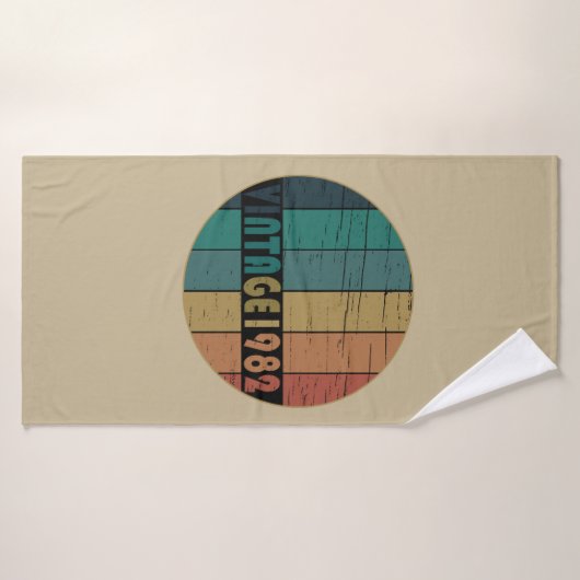 Geboren in 1982 op  verjaardag badhanddoek (Badhanddoek)