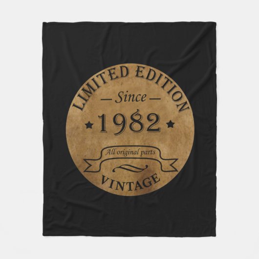 Geboren in 1982 op  verjaardag fleece deken (Voorkant)