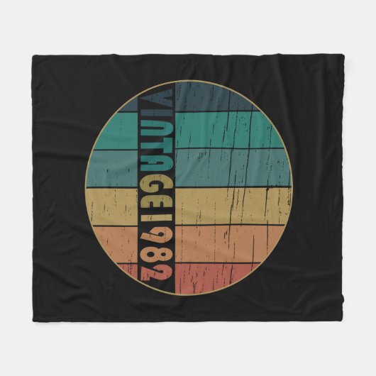 Geboren in 1982 op verjaardag fleece deken (Voorkant (Horizontaal))