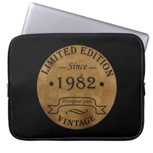 Geboren in 1982 op verjaardag laptop sleeve