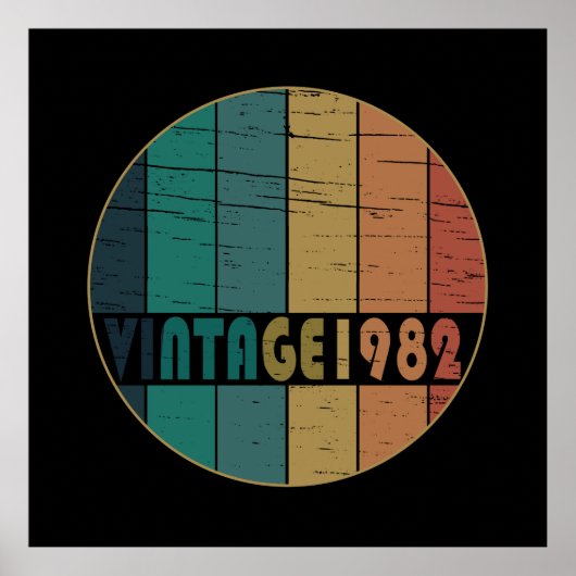 Geboren in 1982 op  verjaardag poster (Voorkant)