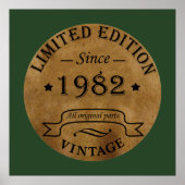 Geboren in 1982 op verjaardag poster (Voorkant)