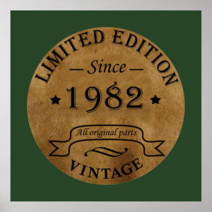 Geboren in 1982 op  verjaardag poster