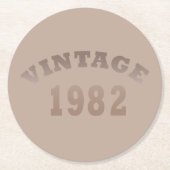 Geboren in 1982 op verjaardag ronde kartonnen onderzetter (Voorkant)