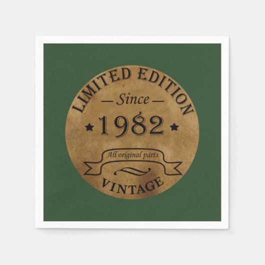 Geboren in 1982 op  verjaardag servet (Voorkant)