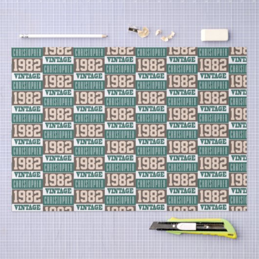 Geboren in 1982 tissuepapier (Craft)