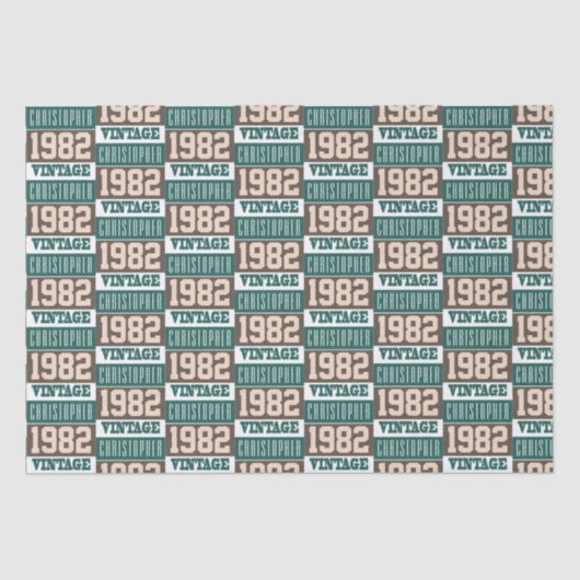 Geboren in 1982 tissuepapier (Voorkant)