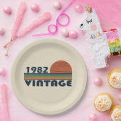 Geboren in 1982 verjaardagscadeau papieren bordje (Feest)