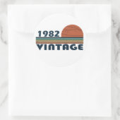 Geboren in 1982 verjaardagscadeau ronde sticker (Tas)