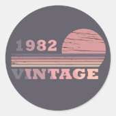 Geboren in 1982  verjaardagscadeau ronde sticker (Voorkant)