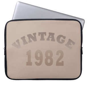 Geboren in 1982 vintage verjaardag laptop sleeve