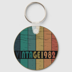 Geboren in 1982 vintage verjaardag sleutelhanger