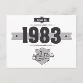 Geboren in 1983 (Dark&Lightgrey) Briefkaart (Voorkant)