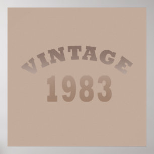 Geboren in 1983 elegante moderne vintage verjaarda poster