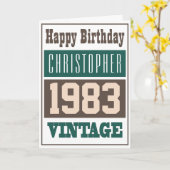 Geboren in 1983, Greetings Card Kaart (Gele Bloem)