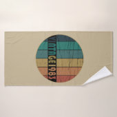 Geboren in 1983 op verjaardag badhanddoek (Badhanddoek)