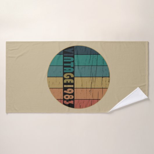 Geboren in 1983 op verjaardag badhanddoek (Badhanddoek)