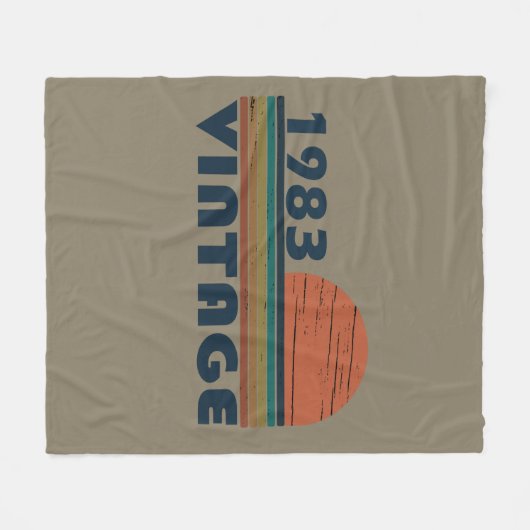 Geboren in 1983 op verjaardag fleece deken (Voorkant (Horizontaal))