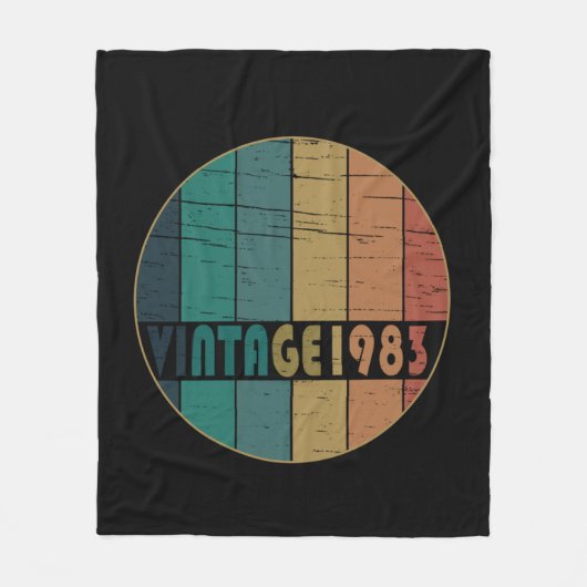 Geboren in 1983 op  verjaardag fleece deken (Voorkant)